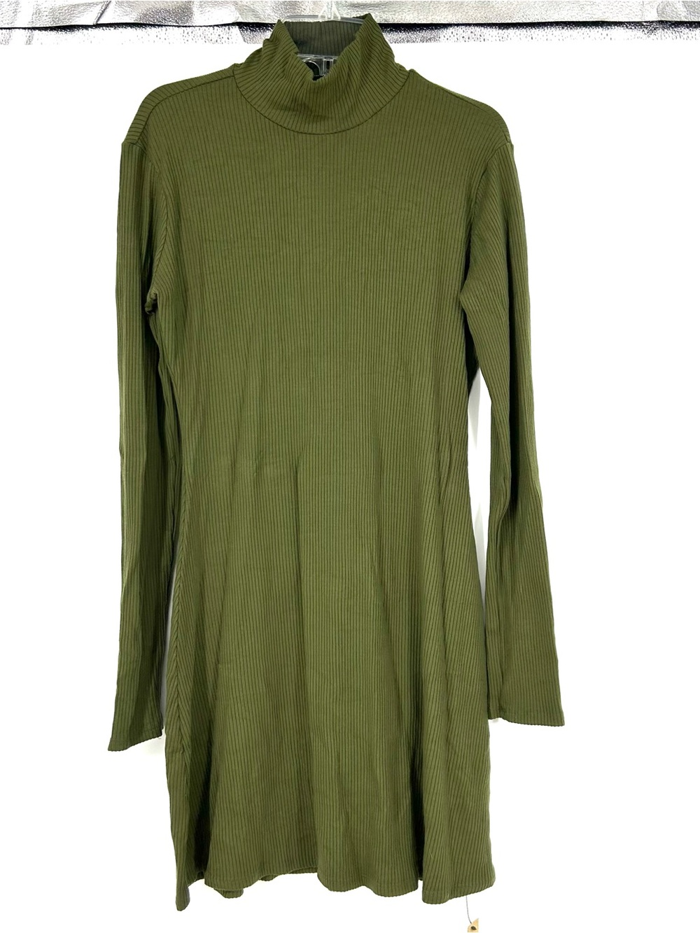 Reformation Roberts Dress Ribbed Army Green